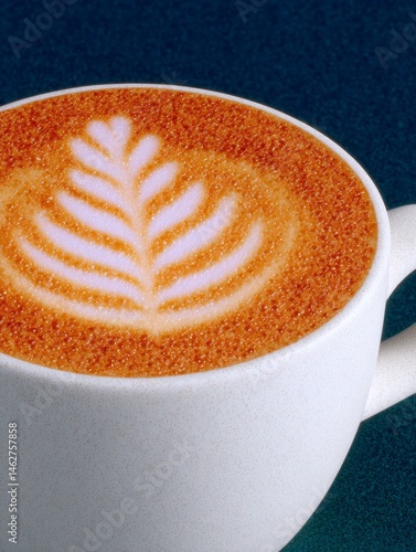 Obraz na płótnie Cappuccino, the coffee drink with steamed milk and microfoam. w salonie