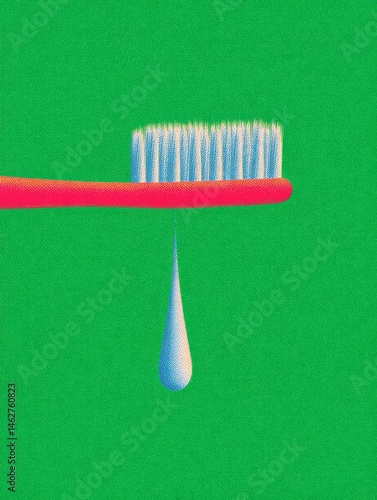 Obraz na płótnie eco-friendly toothbrush with tooth paste and space for text. w salonie