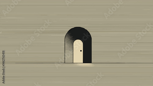 wooden door in a wall