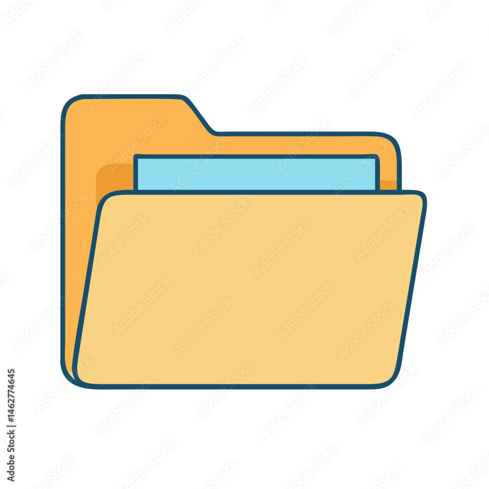 Folder document file data storage organization information directory management system icon graphic Folder document file data storage organization information directory management system icon graphic