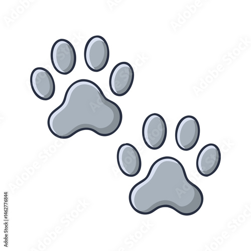 Downloadable pet paw print vector art illustration for animal lovers and graphic designers alike