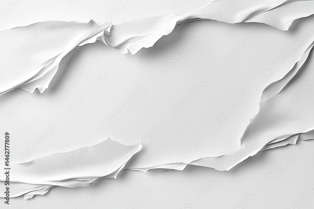 White crumpled fabric, smooth texture, draped, abstract design, geometric, modern, minimalist, empty frame White crumpled fabric, smooth texture, draped, abstract design, geometric, modern, minimalist, empty frame