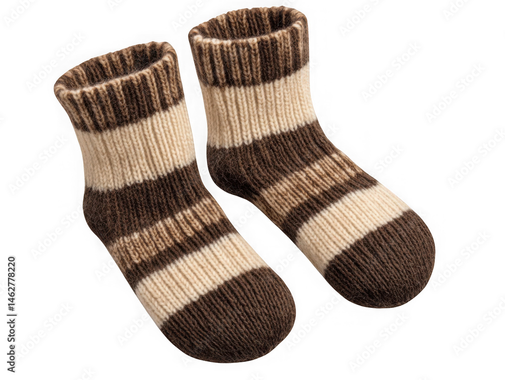 Pair of striped socks isolated on white background Pair of striped socks isolated on white background
