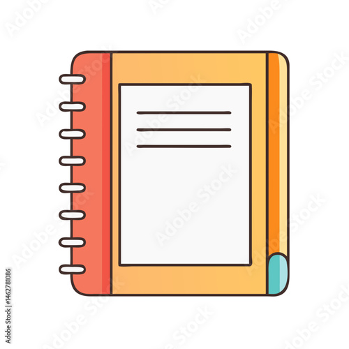 Notebook vector illustration notepad journal diary sketchpad writing pad drawing book memo pad design