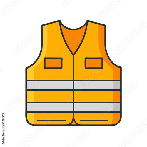 Find yellow safety vest high visibility reflective workwear protective clothing equipment apparel