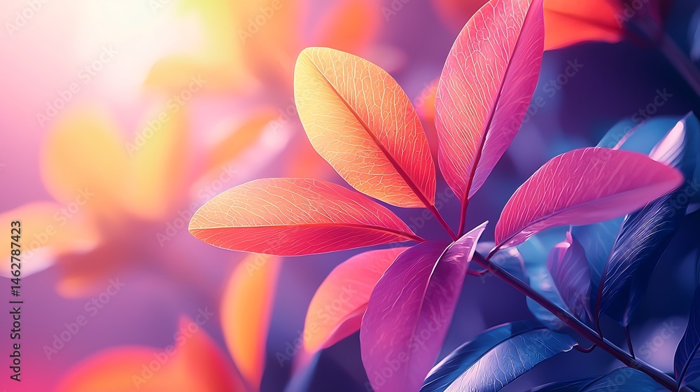 Fototapeta premium a colorful background with leaves