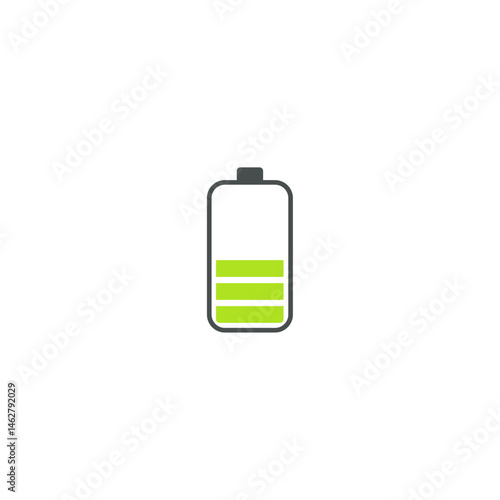 Battery icon logo flat vector design