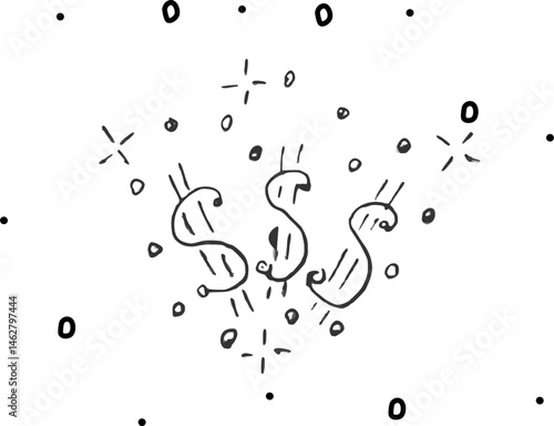 Money, winning, luck. Casino, gambling, entertainment. White background, free space, vector illustration new