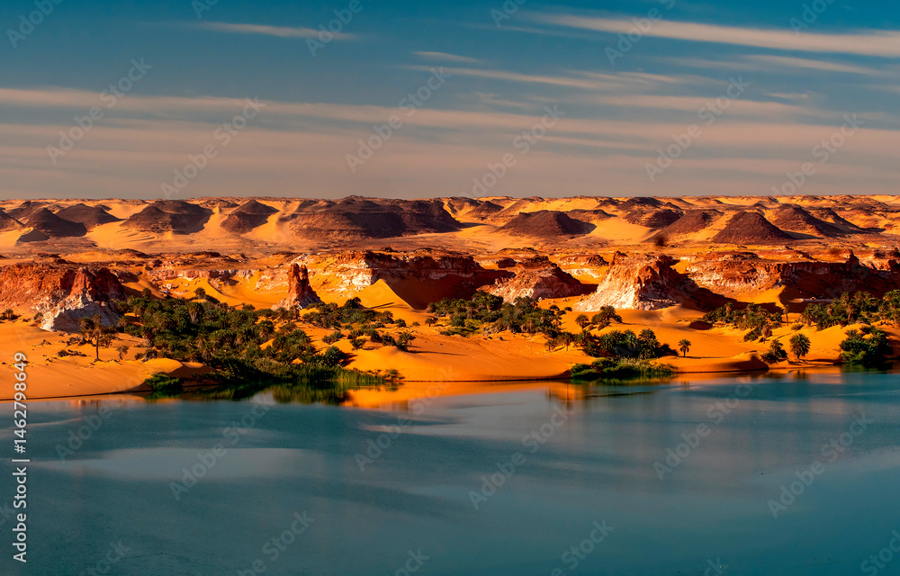 Desert erosion formation in Ennedi plateu in Chad. Ennedi plateu desert landscape