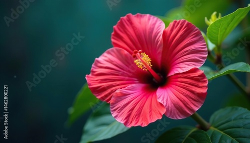 Wallpaper Mural Bold tropical hibiscus wallpaper, vibrant colors, summer, orange Torontodigital.ca