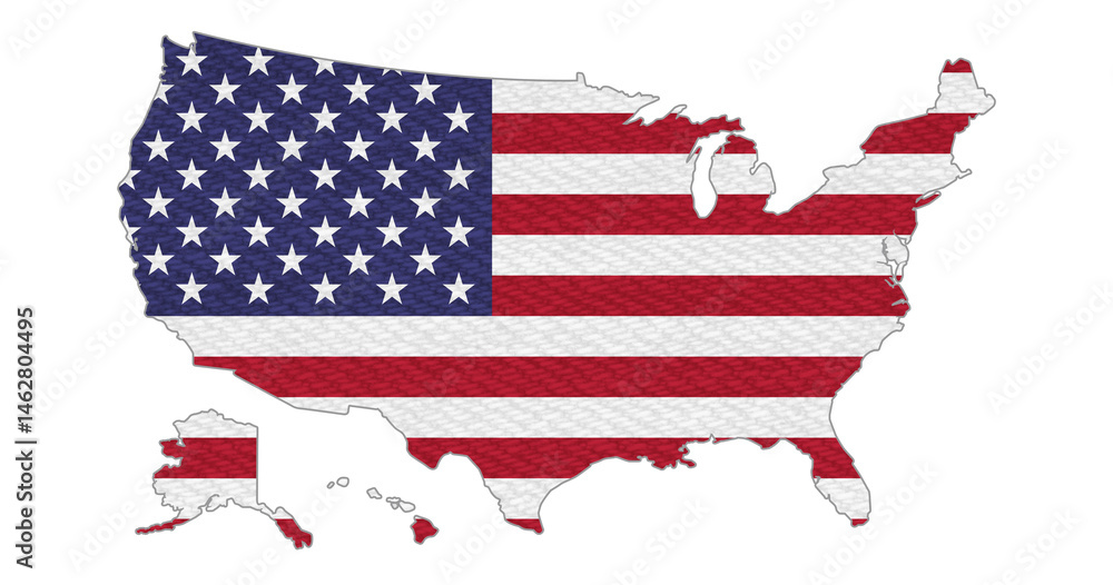 USA flag stars and stripes map USA flag stars and stripes map