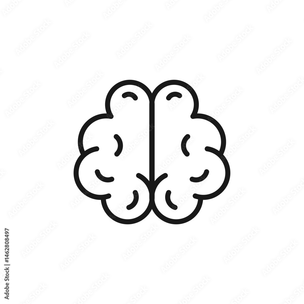 brain icon. brain Symbol sign for mobile concept and web design. Vector icon, Logo illustration, Vector graphics