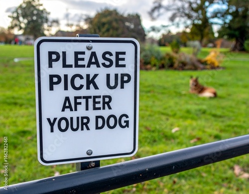 Please Pick Up After Your Dog Road Sign