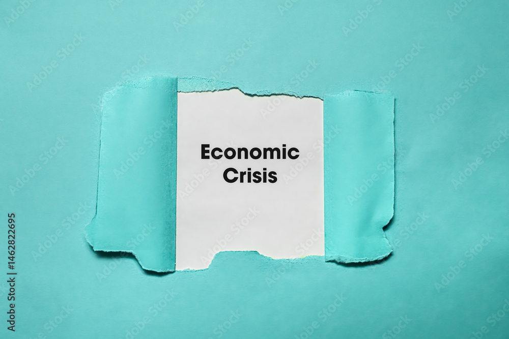 Economic crisis financial downturn warning.