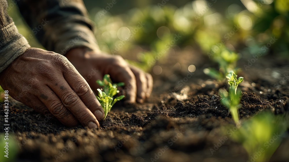 Planting Young Seedlings Spring Garden Farmer Hands Soil Agriculture Nature Growth Green Plants Farming Rural Organic Cultivation Healthy Planting Young Seedlings Spring Garden Farmer Hands Soil Agriculture Nature Growth Green Plants Farming Rural Organic Cultivation Healthy