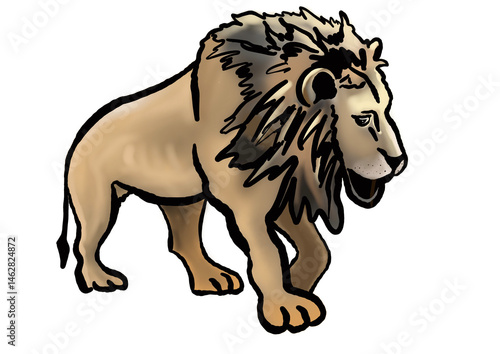 Obraz na płótnie an illustration of a lion w salonie