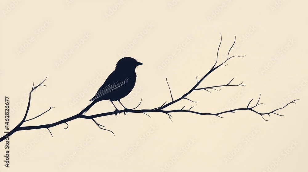 A bird is perched on a branch A bird is perched on a branch