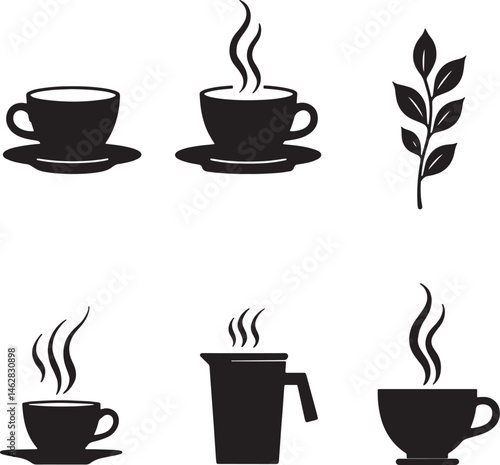 Steaming Coffee Cup Vector Icons