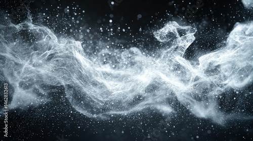 Wallpaper Mural Abstract ethereal waves of light and particles Torontodigital.ca