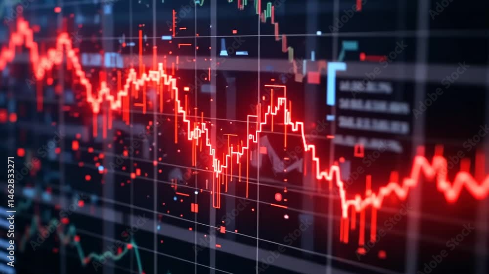 abstract red stock market crash chart going down background
abstract red stock market crash chart going down background