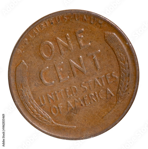 Wallpaper Mural Isolated brass American Lincoln wheat penny cent currency Torontodigital.ca