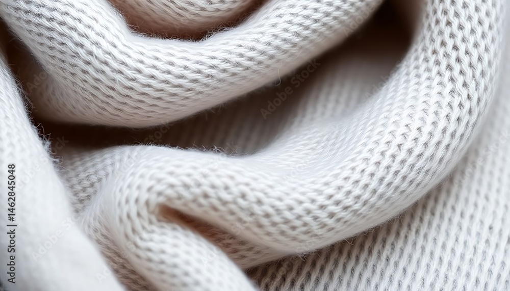 Fototapeta premium close up of a white knit fabric