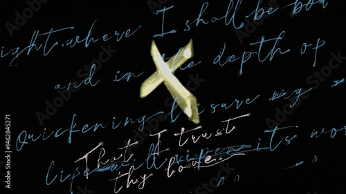 Handwritten Poetry with Pulsating Abstract Light: A Visual Journey of Love and Trust