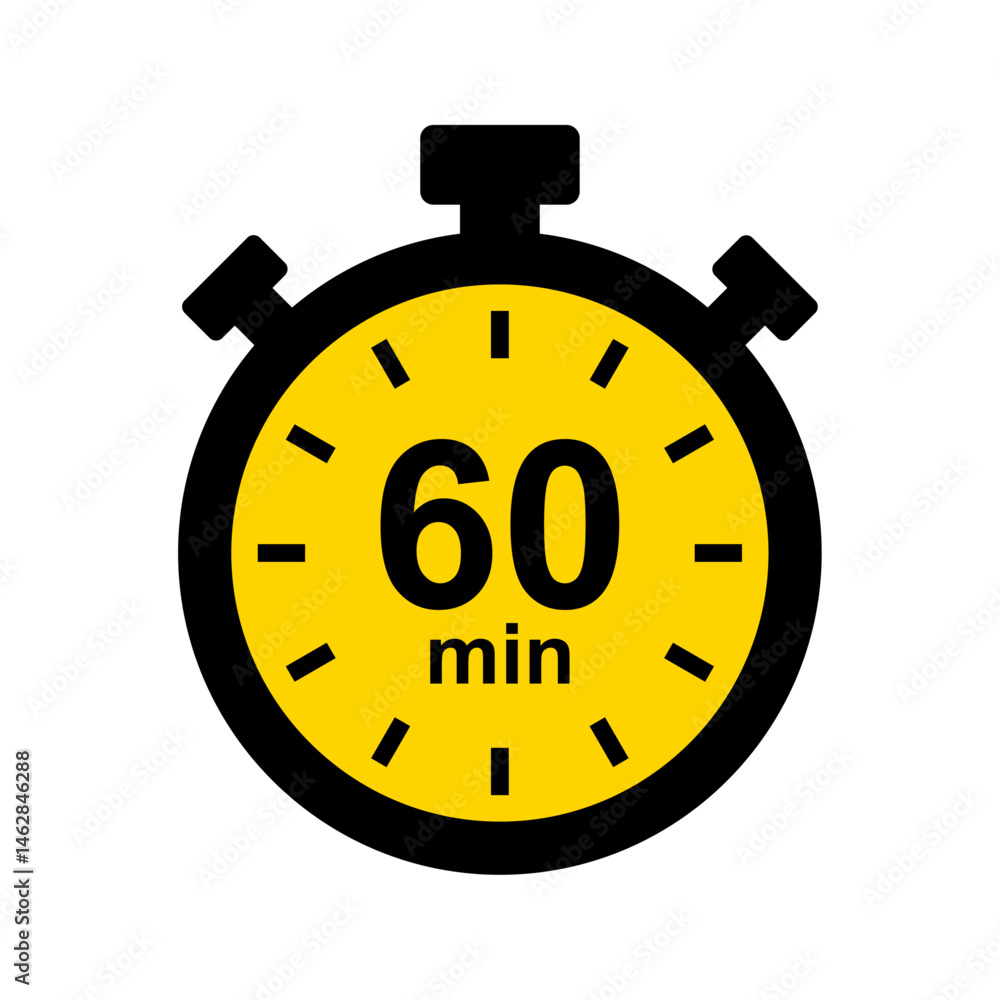 Foto Stopwatch icon. 60 min timer