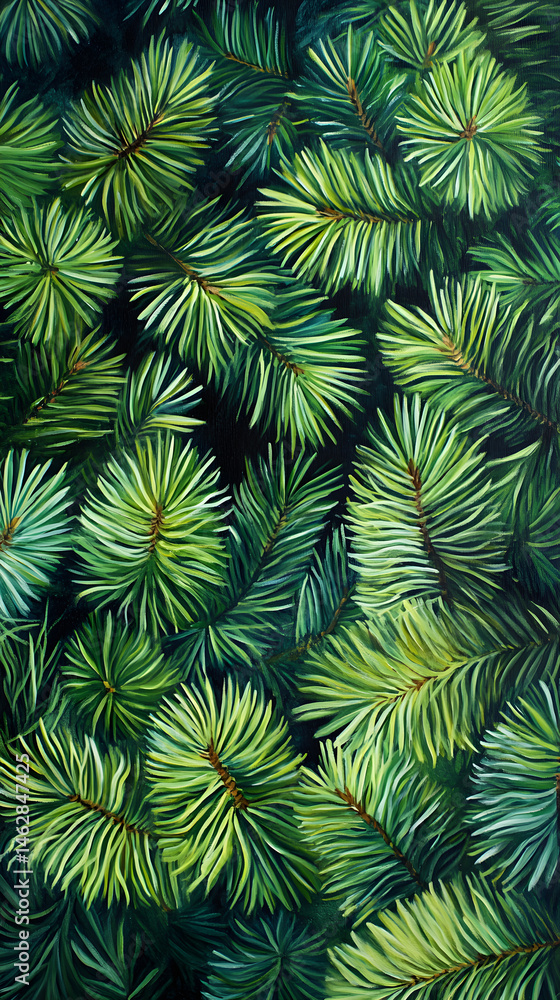Evergreen Symphony: A Close-Up Exploration of Intertwining Pine Branches in Serenity Forest Evergreen Symphony: A Close-Up Exploration of Intertwining Pine Branches in Serenity Forest