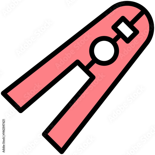 Outlined Colorful Flat Clothes Pin Icon