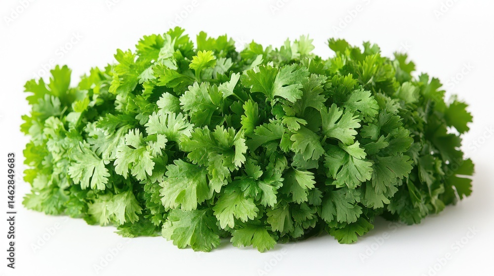 Obraz premium Fresh cilantro bunch isolated on white. (10)