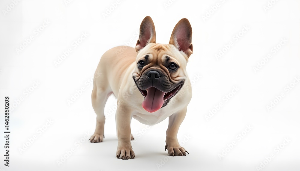 Fototapeta premium french bulldog puppy on white background