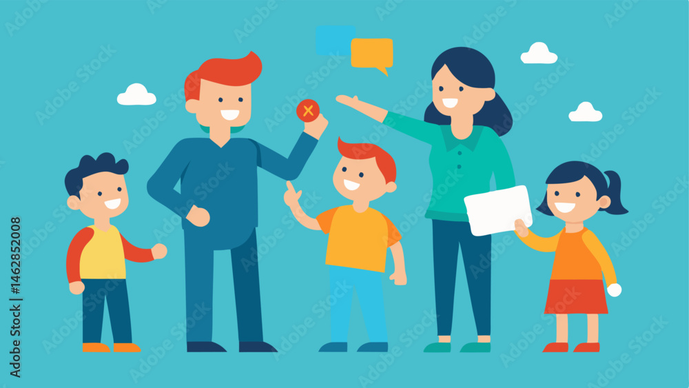 Family Unity A family unit working together to capture the best deals with children excitedly pointing out items and parents negotiating what to buy. Family Unity A family unit working together to capture the best deals with children excitedly pointing out items and parents negotiating what to buy.