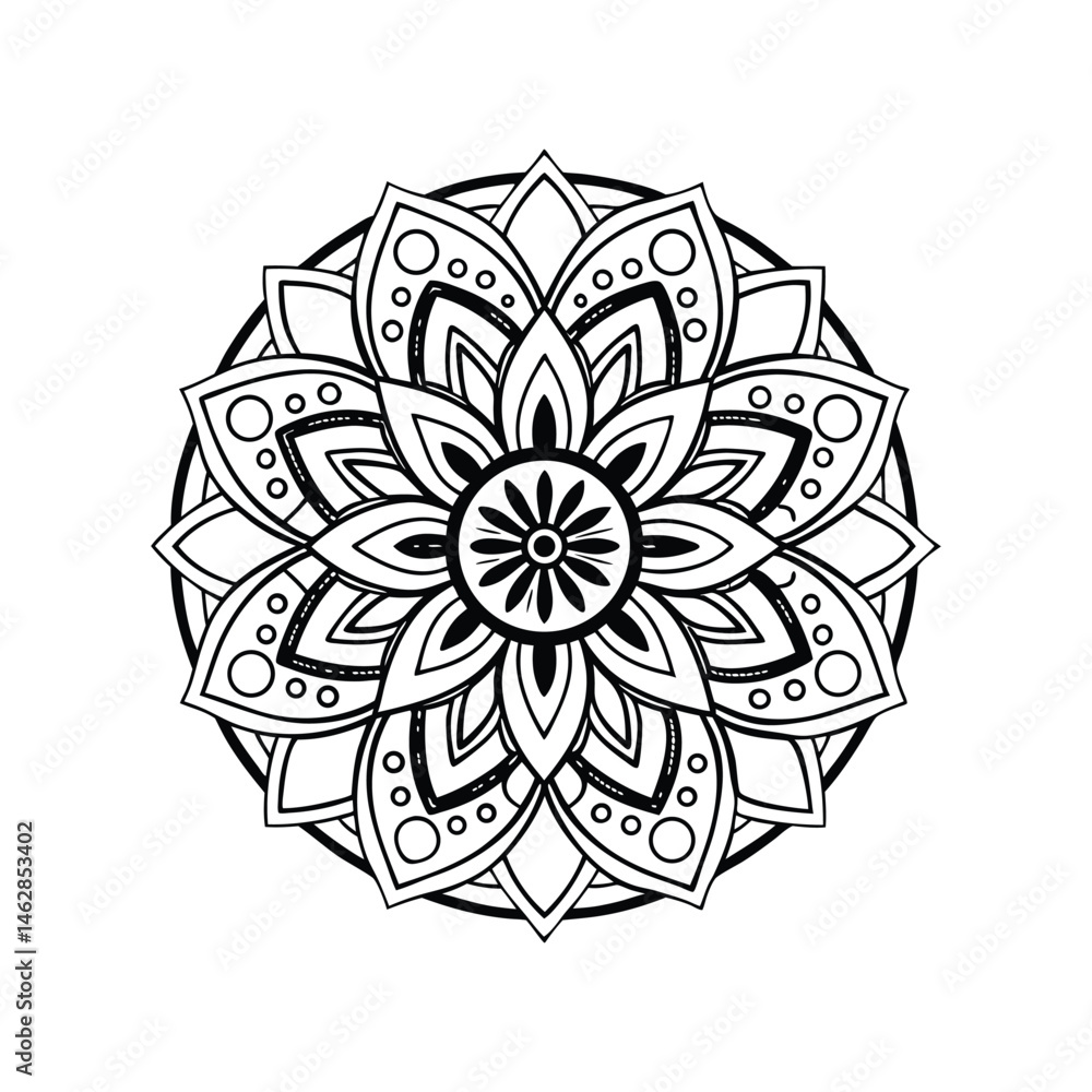 Fototapeta premium abstract floral mandala design element