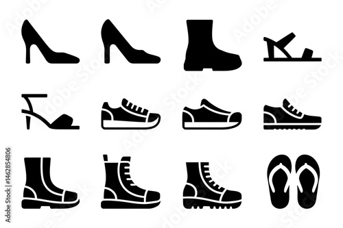 Footwear fashion shoes boots sandals vector image