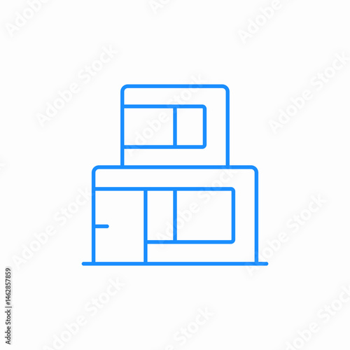 apartment complex icon sign vector