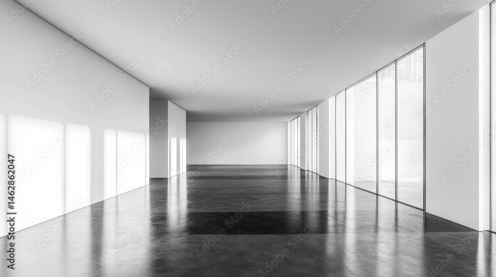 Obraz premium Empty modern gallery space