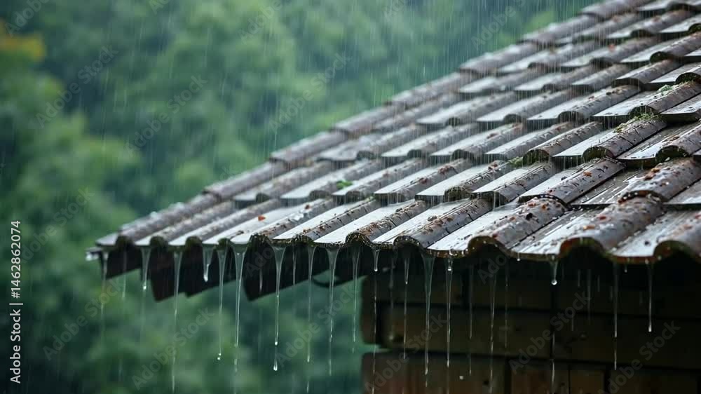 Rain falling on a roof Rain falling on a roof