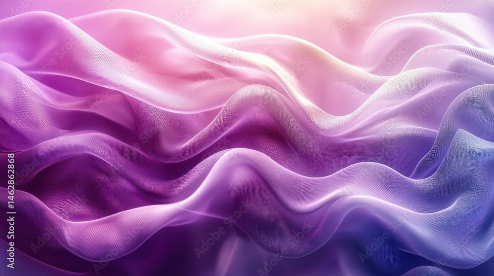 Obraz premium Fluid, vibrant fabric folds in soft, pastel hues