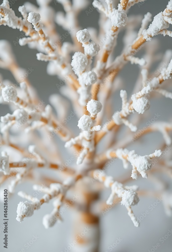 close up of a snow covered tree branch close up of a snow covered tree branch
