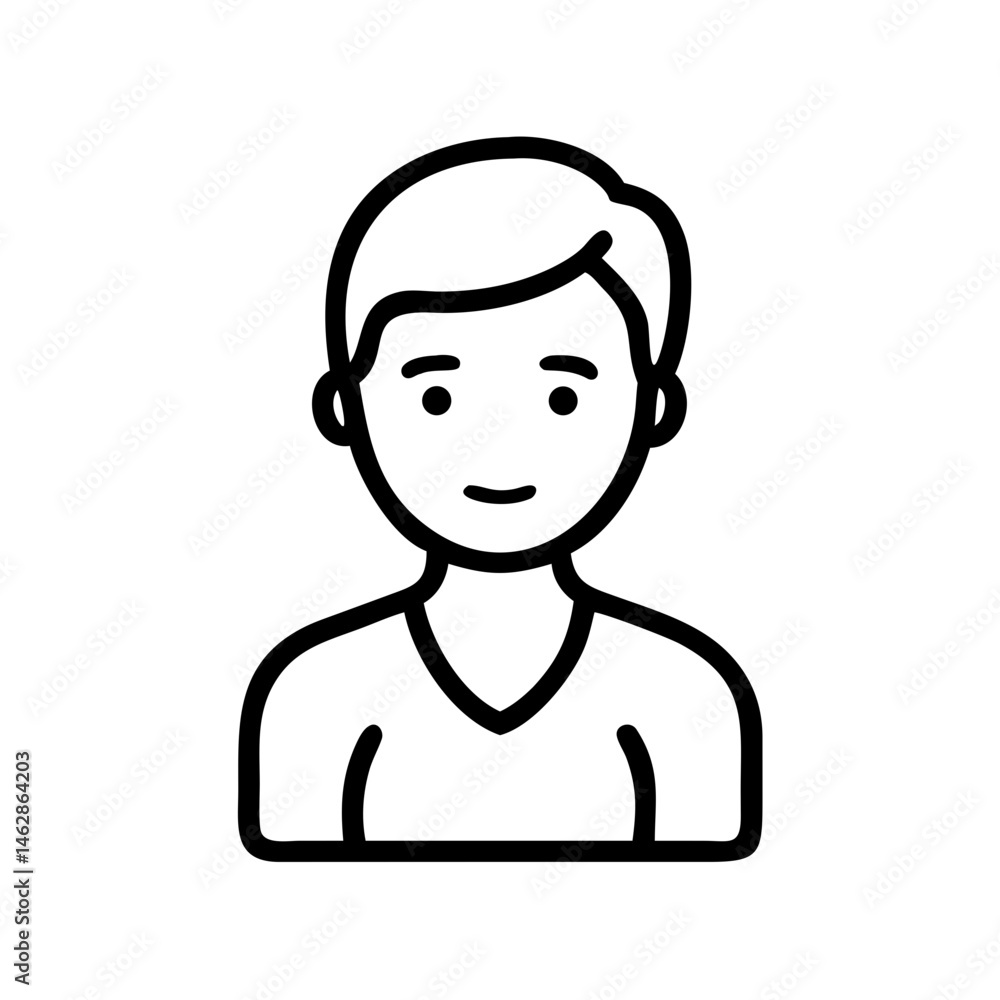 Casual male with short hair on transparent background for web and graphic design Casual male with short hair on transparent background for web and graphic design