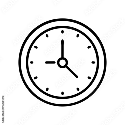 Clock on transparent background for web and graphic design