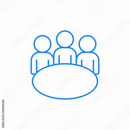 group discussion icon sign vector