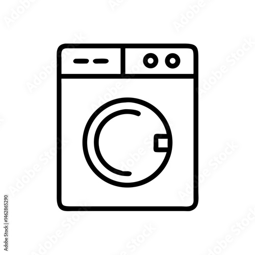front loading washer on transparent background for web and graphic design
