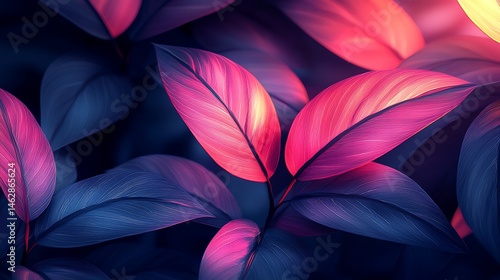 Wallpaper Mural a bunch of pink and red leaves Torontodigital.ca