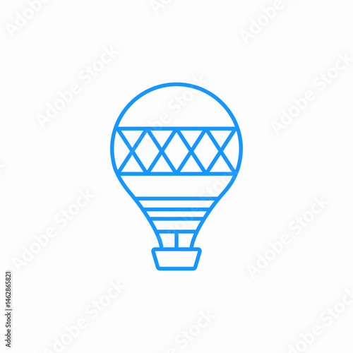 hot air balloon icon sign vector