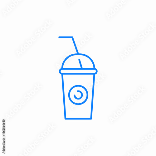 milshake cocktail icon sign vector