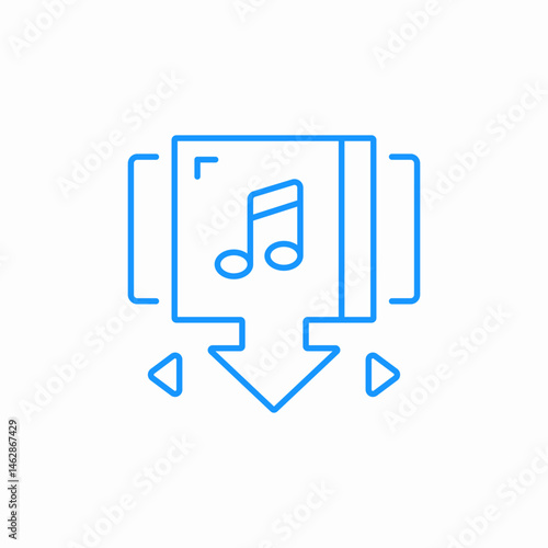music download icon sign vector