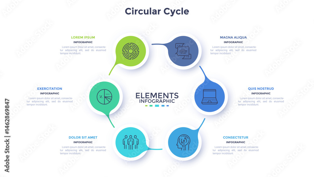 Naklejka premium Modern Infographic Vector Banner. Business Illustration