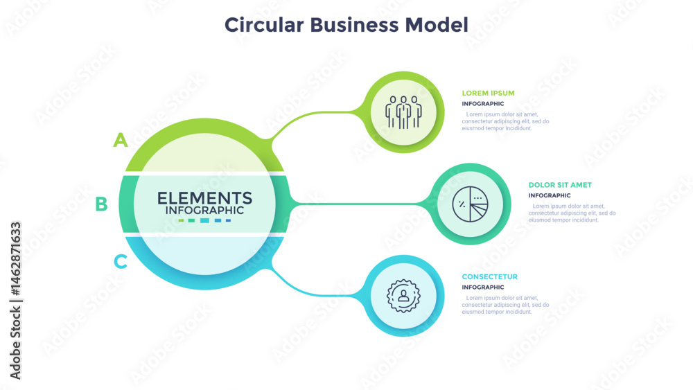 Fototapeta premium Modern Infographic Vector Banner. Business Illustration